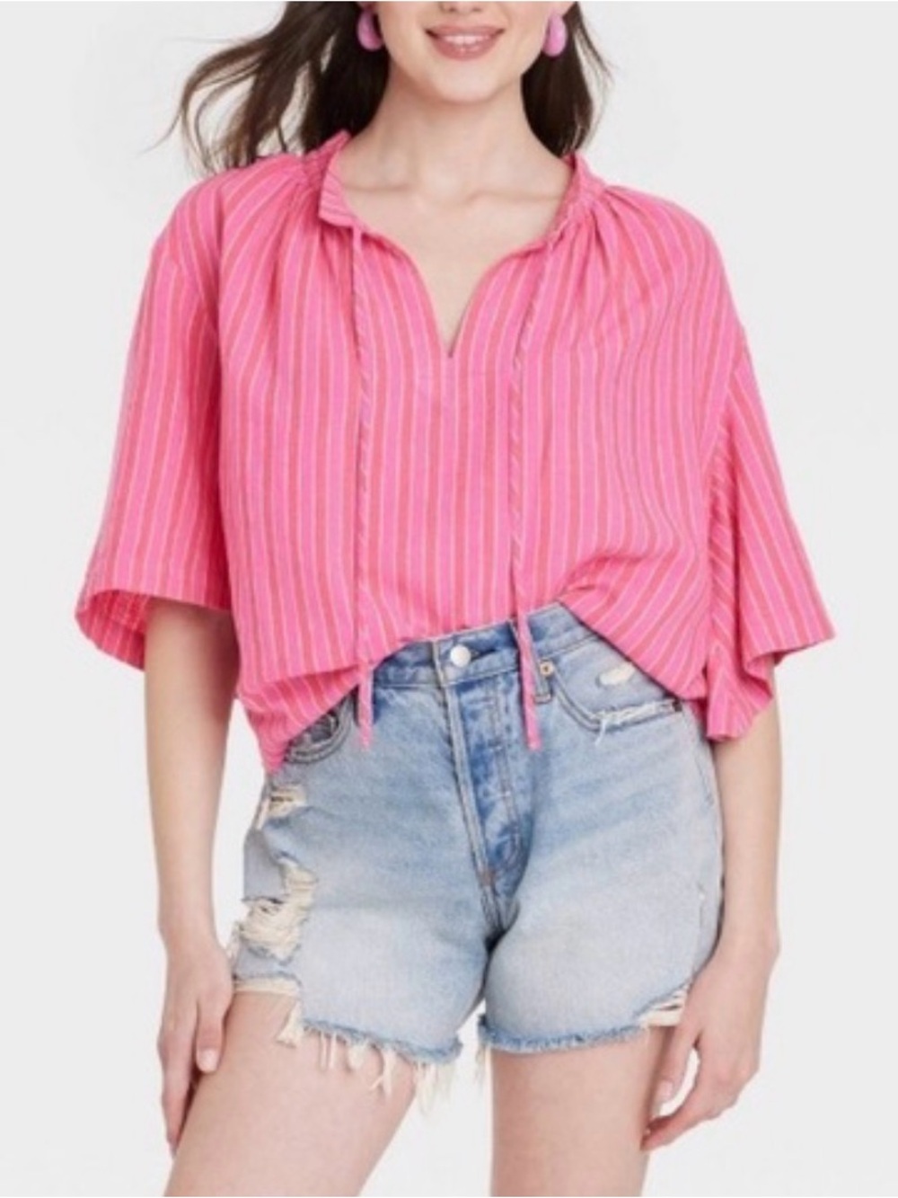 Universal Thread Pink Dolman Sleeve Blouse
